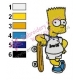 Bart Simpson Real Madrid Embroidery Design